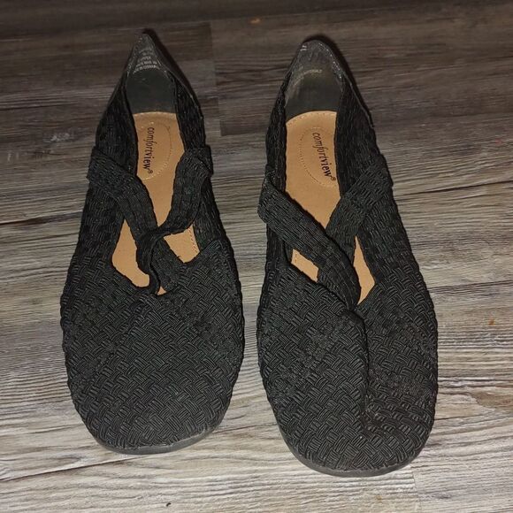 Comfortview Helena black Sz 12.5W Sz 12.5 Wide EUC - Picture 2 of 7